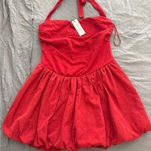 Red Halter Dress